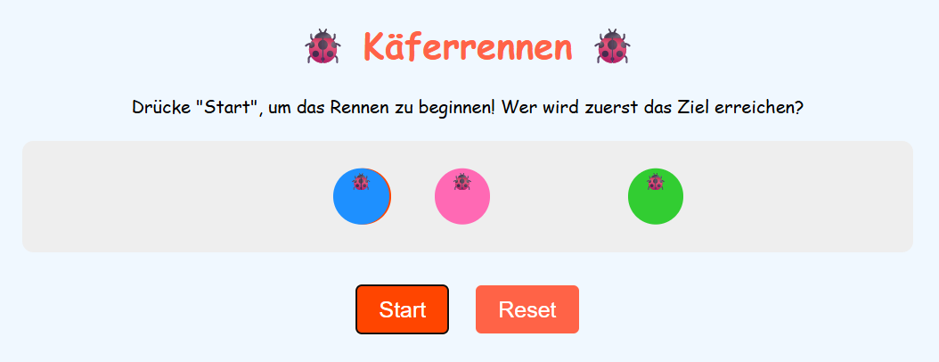 Bug Race arcade game created by a child on MiniCoder safe coding platform